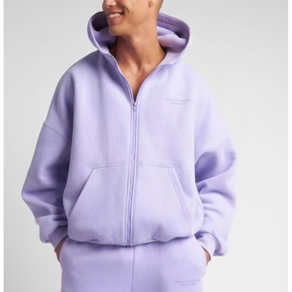 Comfrt Lilac Zip-Up Hoodie